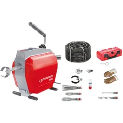 Rothenberger E - Rohrreinigungsmaschine R600 230V+Spiral/Werkzeug-set 7.2687+7.2955X - 72675