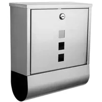 Perel Torino Edelstahl Silber inkl. Zeitungsfach