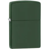 Zippo Sturmfeuerzeug - Green Matte, Base Model - Nachfüllbar - Wiederverwendbar - Windfestes Design - Geschenkbox - Made in USA