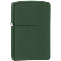 Zippo Sturmfeuerzeug - Green Matte, Base Model - Nachfüllbar - Wiederverwendbar - Windfestes Design - Geschenkbox - Made in USA