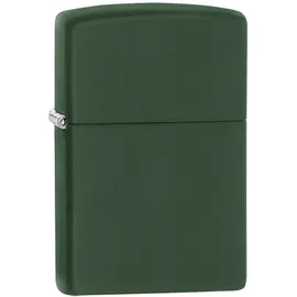 Zippo Sturmfeuerzeug - Green Matte, Base Model - Nachfüllbar - Wiederverwendbar - Windfestes Design - Geschenkbox - Made in USA