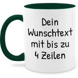 Tasse Tassen 325ml - Aufdruck selbst gestalten - Wunschdruck Text Namen - 325 ml - Petrolgrün - mug with name bedrucken selber schriftieren kaffeetassen personalisierte geschenke beschriften