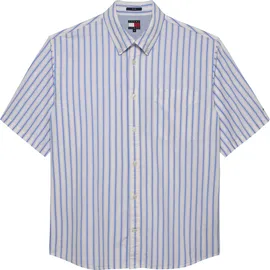 Tommy Hilfiger Kurzarmhemd Gestreift Weiß 3XL