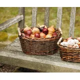 Füllkorb Weidenkorb Obstkorb braun oval groß 36x27 cm, Erntekorb Servierkorb