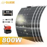 800W Flexibel Solarmodul Solarpanel Set Monokristallin Wohnmobil Balkonkraftwerk RV 0% MwSt.*