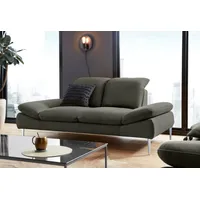 W.SCHILLIG 2-Sitzer enjoy&MORE, mit Sitztiefenverstellung, Füße silber matt, Breite 202 cm grün