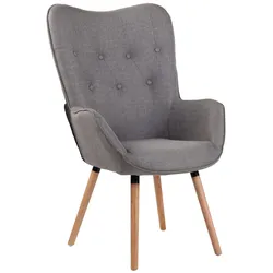 CLP Lounger Ashford Stoff grau/natura