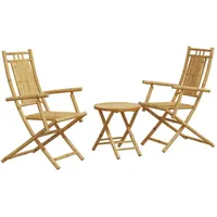 vidaXL 3-tlg. Bistro-Set Bambus