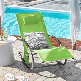 SoBuy Sonnenliege 150 x 63 x 87 cm Grün