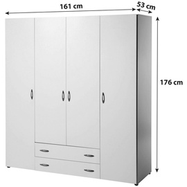 Pol-Power Kleiderschrank Base 4-türig sonoma