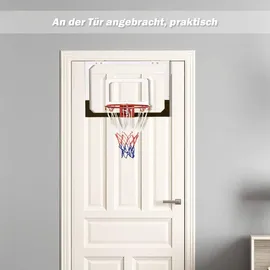 Goplus Basketballkorb, mit Ring und Netz, Basketballboard, Basketballbrett, Basketballring an der Tür