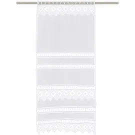 HOSSNER - ART OF HOME DECO Scheibengardine "Spitzingsee" Gr. 2, weiß, B:40cm H:90cm, Baumwolle, HOSSNER - ART OF HOME DECO, Gardinen