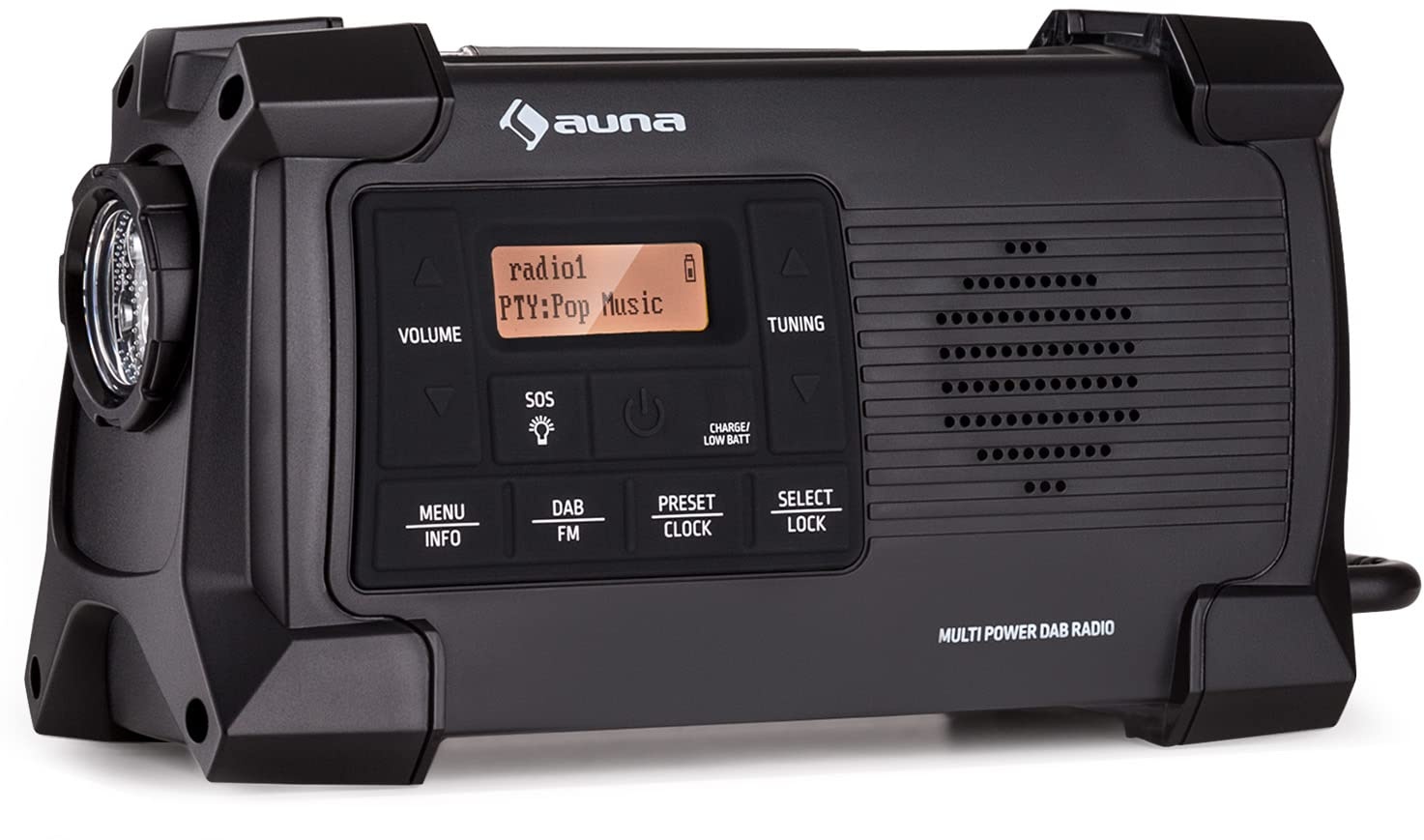 Auna Radio, Aufladbares DAB-Radio, DAB Plus Radio mit Bluetooth, Radio mit Batterie, DAB/DAB+/FM, mit LCD Display, Wecker, Retro-Radio Klein, Radio mit Netzstecker, USB & Streaming