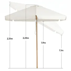 Sekey Sonnenschirm Ø 200 cm Weiß
