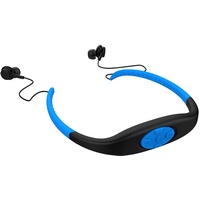 Hipipooo Wasserdichter MP3-Headset-Musikplayer, 8-GB-Speicher-HiFi-Stereoanlage, UKW-Radio, Bluetooth-Kopfhörer zum Schwimmen, Surfen, Laufen, Sport, preisgekröntes Design (Blau)
