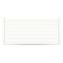 Zaun, Aluminium, Weiß RAL 9016, Modell München, flexible Befestigungssysteme, Zaunelement individuell konfigurierbar