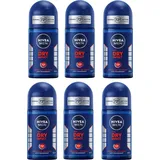NIVEA MEN Deodorant Dry Impact Deo Roll-On, 6 x 50ml