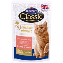 BUTCHER’S Classic Delicious Dinners mit Lachs und Goldbrasse in Sauce 100 g