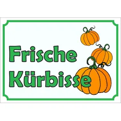 Werbeaufkleber Aufkleber Kürbis zu verkaufen A9 (37x52mm)