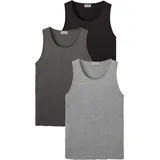 bonprix Tanktop Grau/Schwarz M