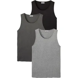 bonprix Tanktop Grau/Schwarz M