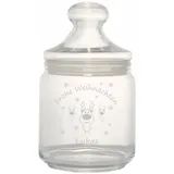 4youDesign Bonbonglas/Keksglas Frohe Weihnachten (mit Elch) - personalisiert mit Namen - Geschenkidee - individuelles Geschenk - originell - für sie - für ihn