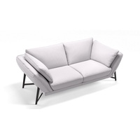 Sofanella 2-Sitzer Leder Estella, Relaxsofa, Designsofa, Designer Couch, Italienisches Sofa, 2er Sofa weiß