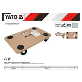 Yato Transportwagen Holz 500 mm Schwarz/Braun