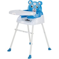 Shoze Kinderhochstuhl Baby Essstuhl Sitzerhöhung Treppenhochstuhl Klappbar 4 in1 für Einen Optimalen Komfort Blau