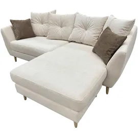 ed exciting design Carryhome Ecksofa, Textil, 3-Sitzer, Füllung: Schaumstoffflocken,Schaumstoffflocken, Ottomane links, seitenverkehrt montierbar, L-Form, cm, Liegefunktion, haustierfreundlicher Bezug, Wohnzimmer, Sofas & Couches, Wohnlandschaften, Ecksofas