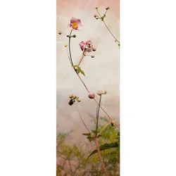 Fototapete ARCHITECTS PAPER "Romance", bunt (bunt, grün, rosa), B:1m L:2,8m, Vlies, Tapeten, Floral Tapete Blumen Fototapete Natur Panel 1,00m x 2,80m
