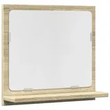vidaXL Badspiegel mit Ablage Sonoma-Eiche 40x11x37 cm Holzwerkstoff