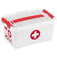 Sunware q-line Erste-Hilfe Aufbewahrungsbox Rechteckig Rot, Weiß