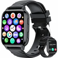 Smartwatch, Fitness Tracker watch, Damen Herren Smartwatch (Fitnessuhr mit Telefonfunktion 1,85" HD Voll Touchscreen Zoll,