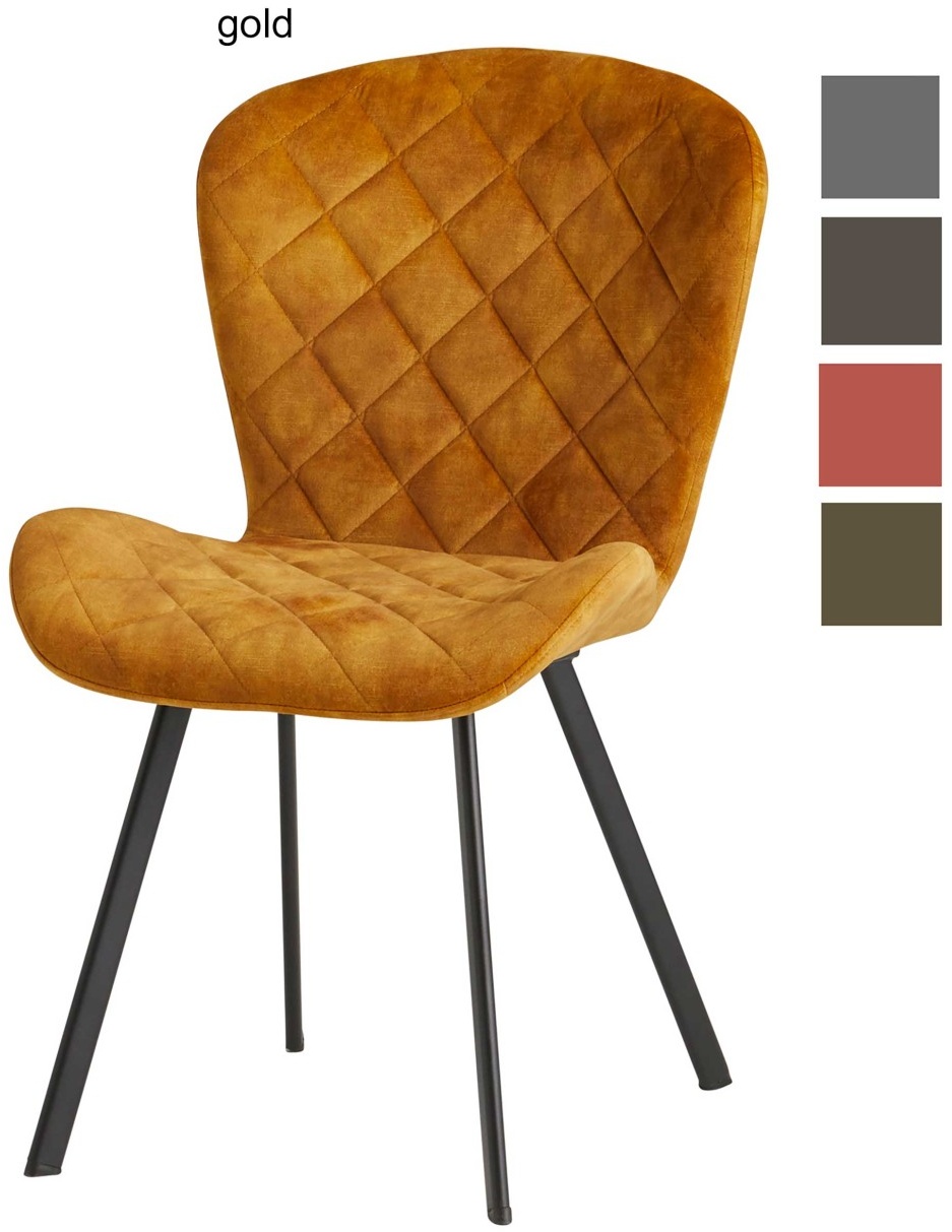 Le Chair Dex Chesterfield Polsterstuhl samtig oder Microfaser