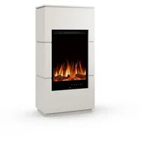 Noble Flame LUND [moderner Stand-Elektrokamin]: Weiß (warm)