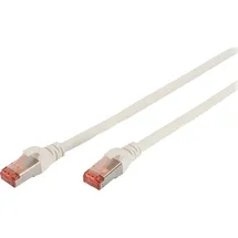 Digitus DK-1644-030/WH RJ45 Patchkabel CAT 6 S/FTP 3.00m Weiß Flammwidrig, Folienschirm, Geflechtschirm, Geschirmt, Halogenfrei