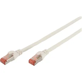 Digitus DK-1644-030/WH RJ45 Patchkabel CAT 6 S/FTP 3.00m Weiß Flammwidrig, Folienschirm, Geflechtschirm, Geschirmt, Halogenfrei