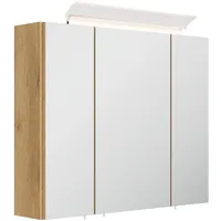 Posseik Spiegelschrank inkl. Design LED-Lampe u. Glasböden 75 cm