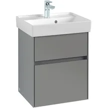 Villeroy & Boch Waschbeckenunterschrank 2 Auszüge 46 x 54,6 x 37,4 cm Schwarz