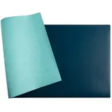 Exacompta 29122E Flexible Schreibunterlage Home Office, aus zweifarbigem Kunstleder (Polyurethan), Blau, Tropisch 35 x 60 cm, tropisch/blaugrün