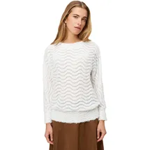 Zero Sweatshirt Wellenmuster Eggnog 36