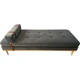 SalesFever Daybed Samt grau