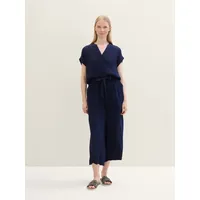 Tom Tailor Jumpsuit mit Bindegürtel, Marine, 40