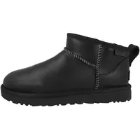 UGG Damen Boots Classic Ultra Mini Lthr Regen Schwarz 38