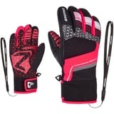 Ziener Lonzalo Ski-Handschuhe Wintersport wasserdicht Primaloft Black neon pink 7 5