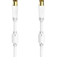 Hama Antennen-Kabel Koax-Stecker/Koax-Kupplung 1,5 m Weiß