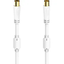 Hama Antennen-Kabel Koax-Stecker/Koax-Kupplung 1,5 m Weiß
