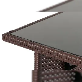 Mendler HWC-G16 Gartentisch 112 x 60 x 68,5 cm Braun