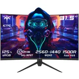 KTC Gaming Monitor 32 Zoll Curved, 180Hz, QHD 2K 2560 x 1440p, 1ms, HDR10, Freesync & G-sync, VA 1500R PC Bildschirm, 125% sRGB, Blaulicht Reduktion, VESA, DP 1.4 180Hz, HDMI 2.0 144Hz, USB, H32S17